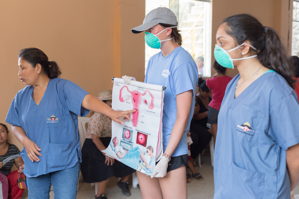 Education station during a MEDLIFE mobile clinic