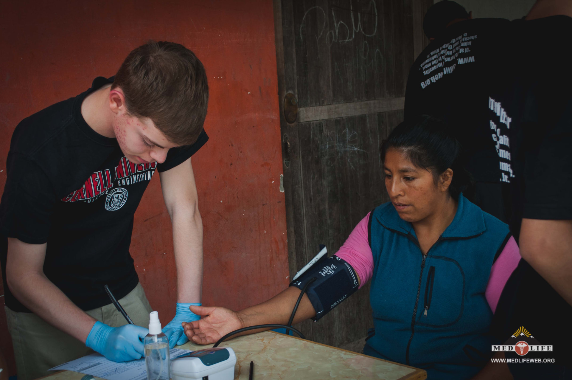 Triage station during a MEDLIFE mobile clinic