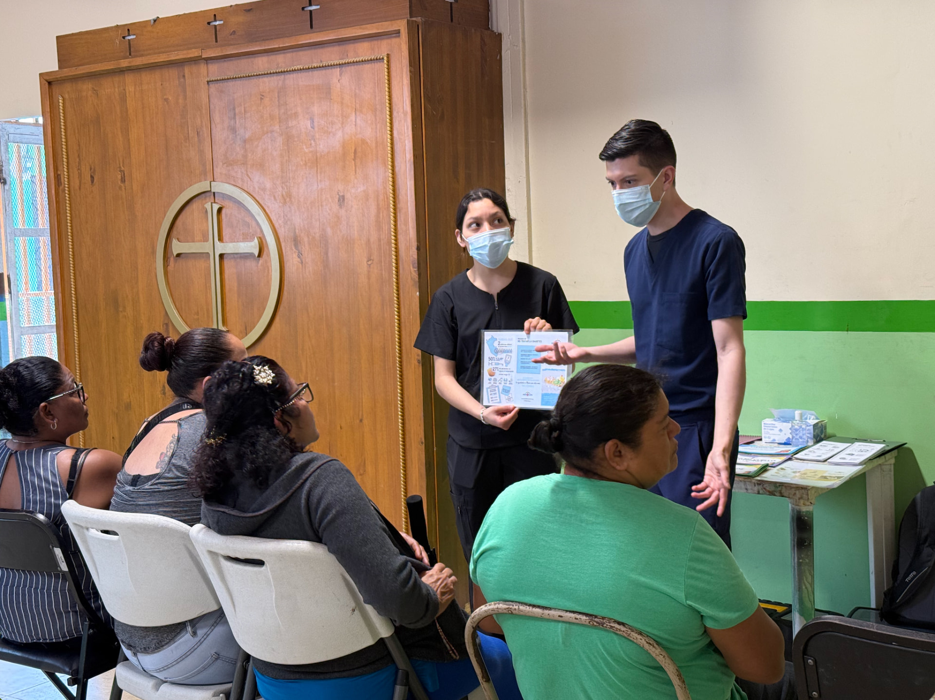 Education station during a MEDLIFE mobile clinic
