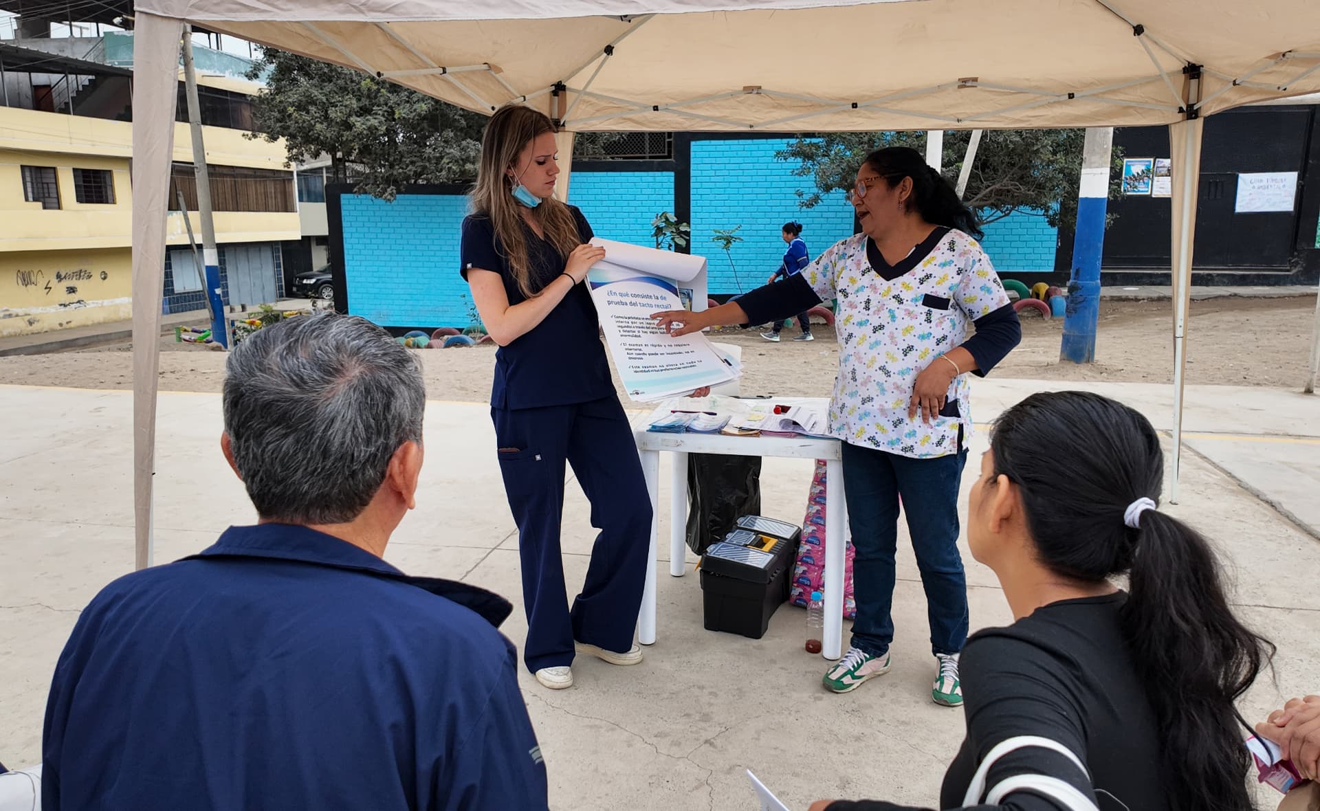 Education station during a MEDLIFE mobile clinic