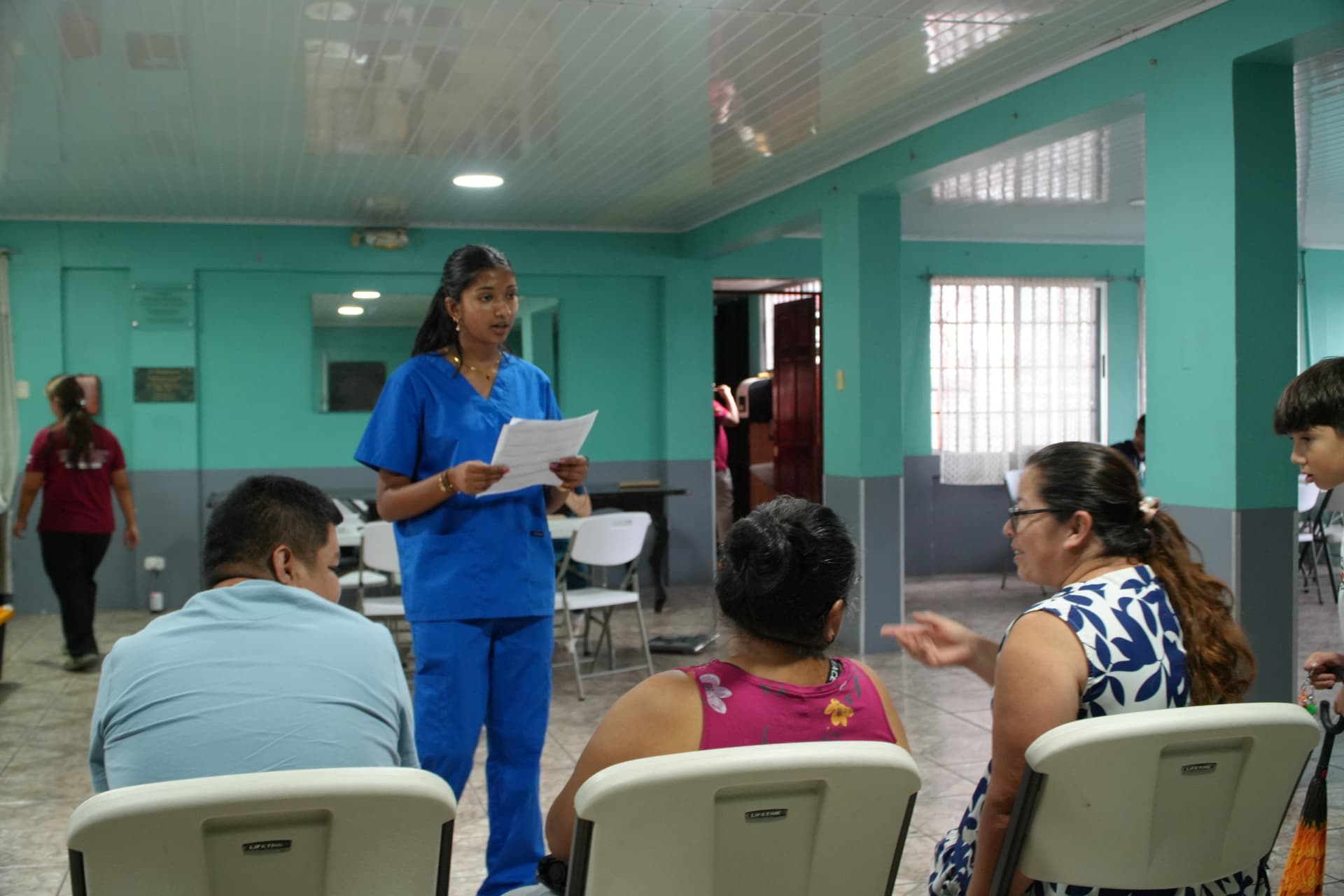 Education station during a MEDLIFE mobile clinic