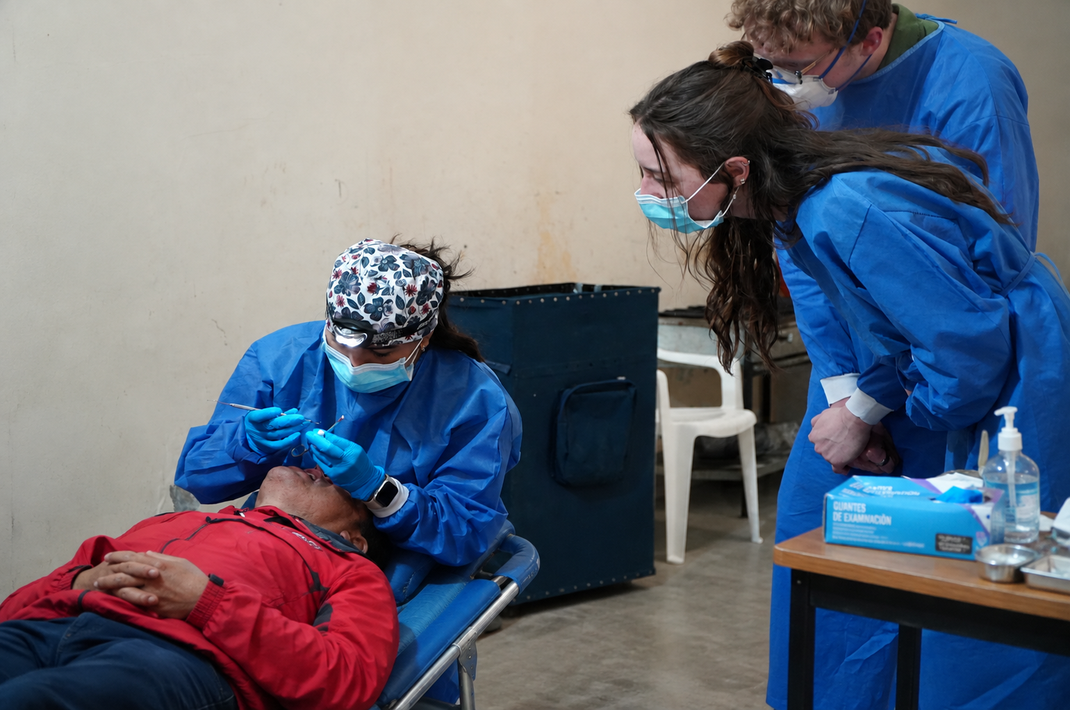 Toothbrushing station during a MEDLIFE mobile clinic