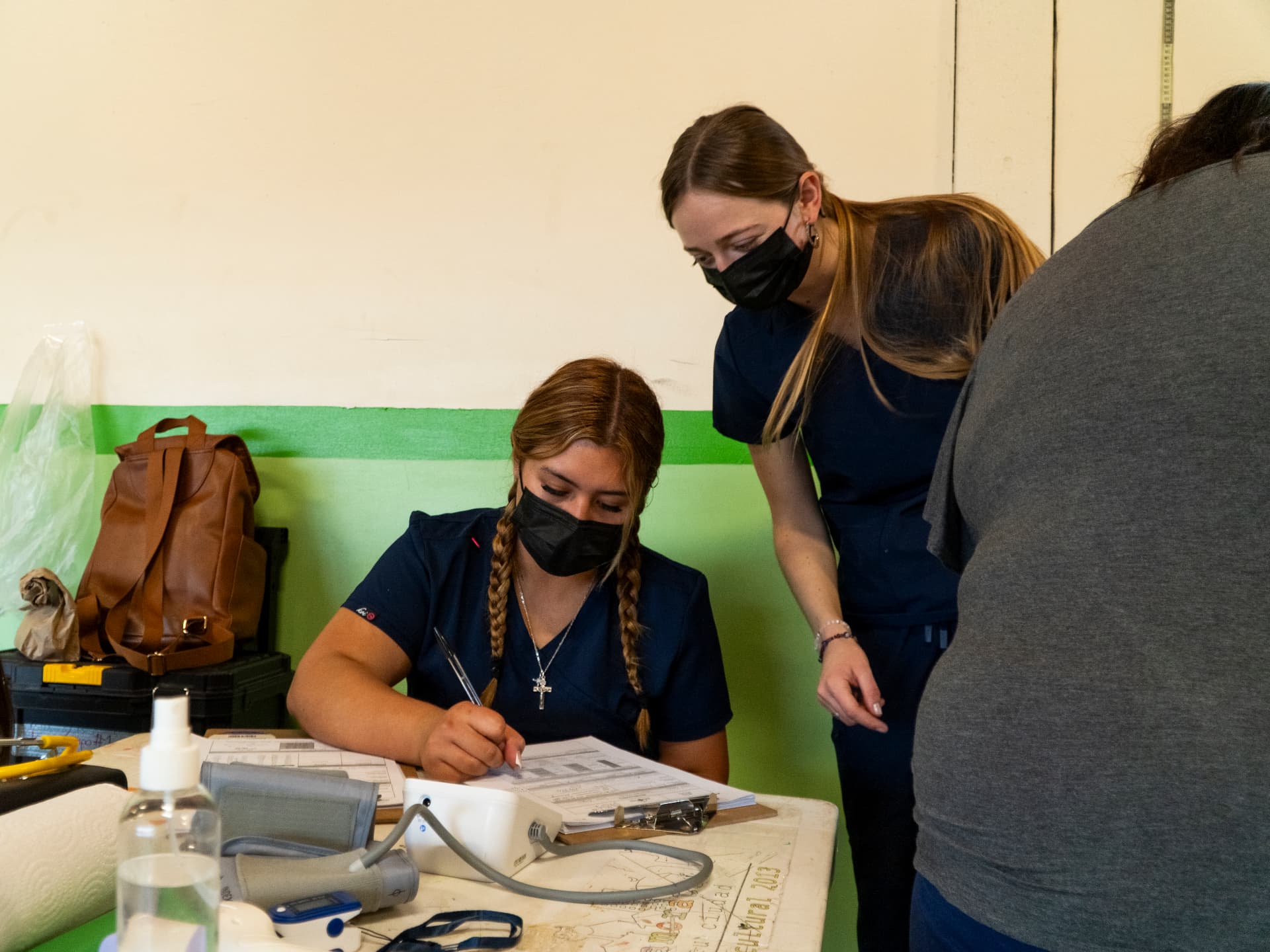 Triage station during a MEDLIFE mobile clinic