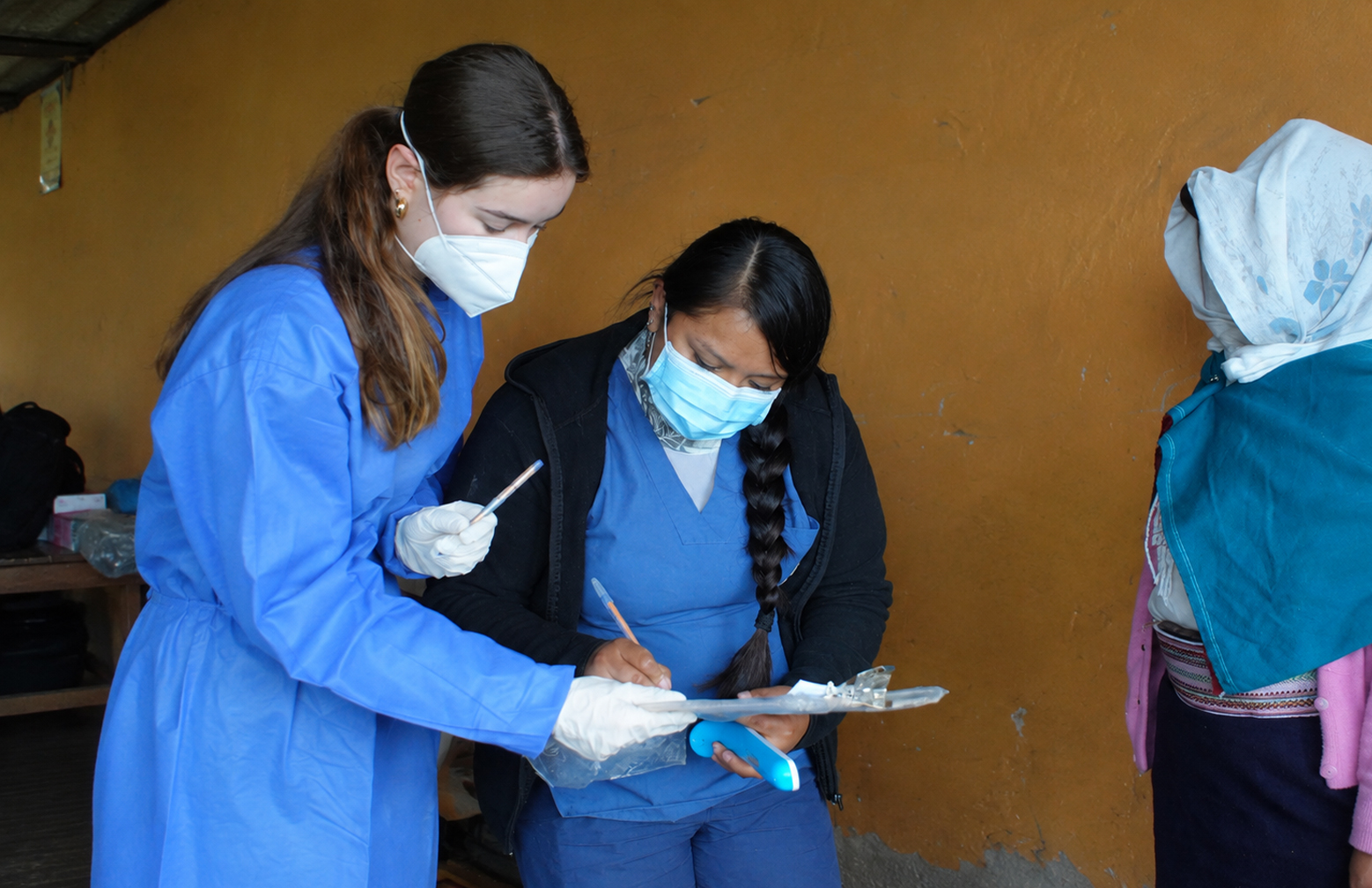 Triage station during a MEDLIFE mobile clinic