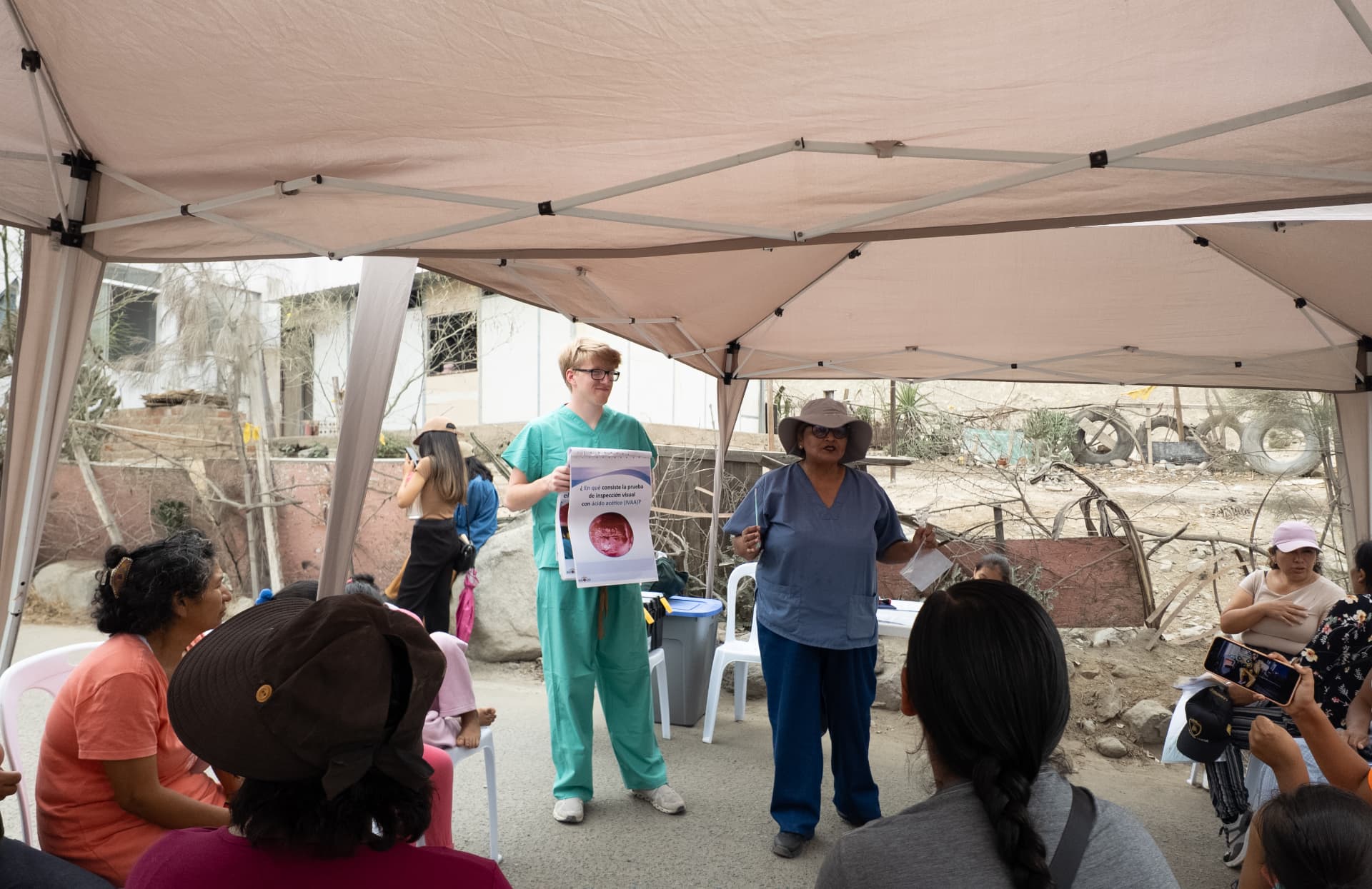 Education station during a MEDLIFE mobile clinic