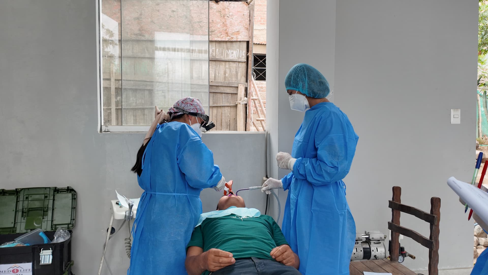 Dental station during a MEDLIFE mobile clinic