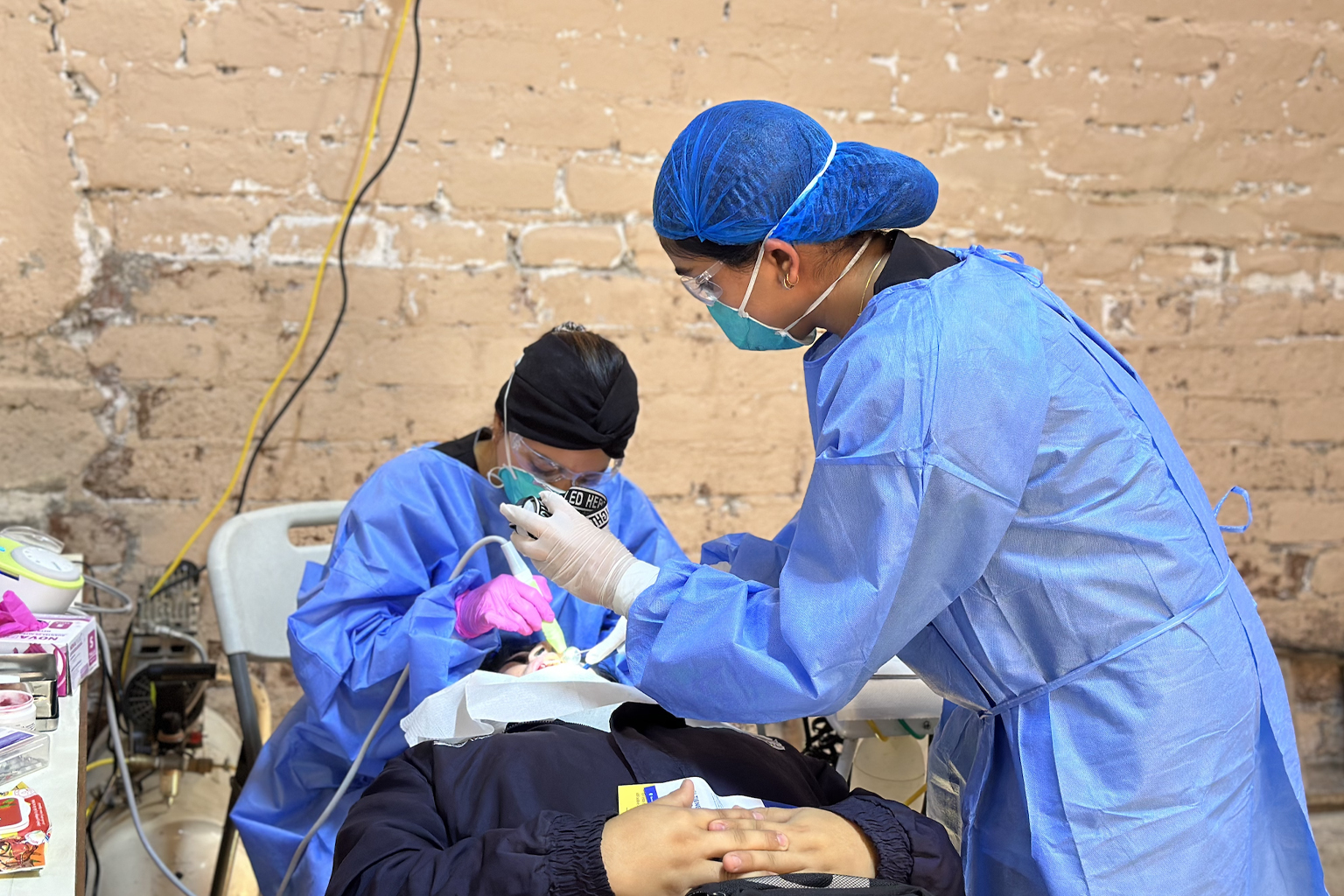 Dental station during a MEDLIFE mobile clinic