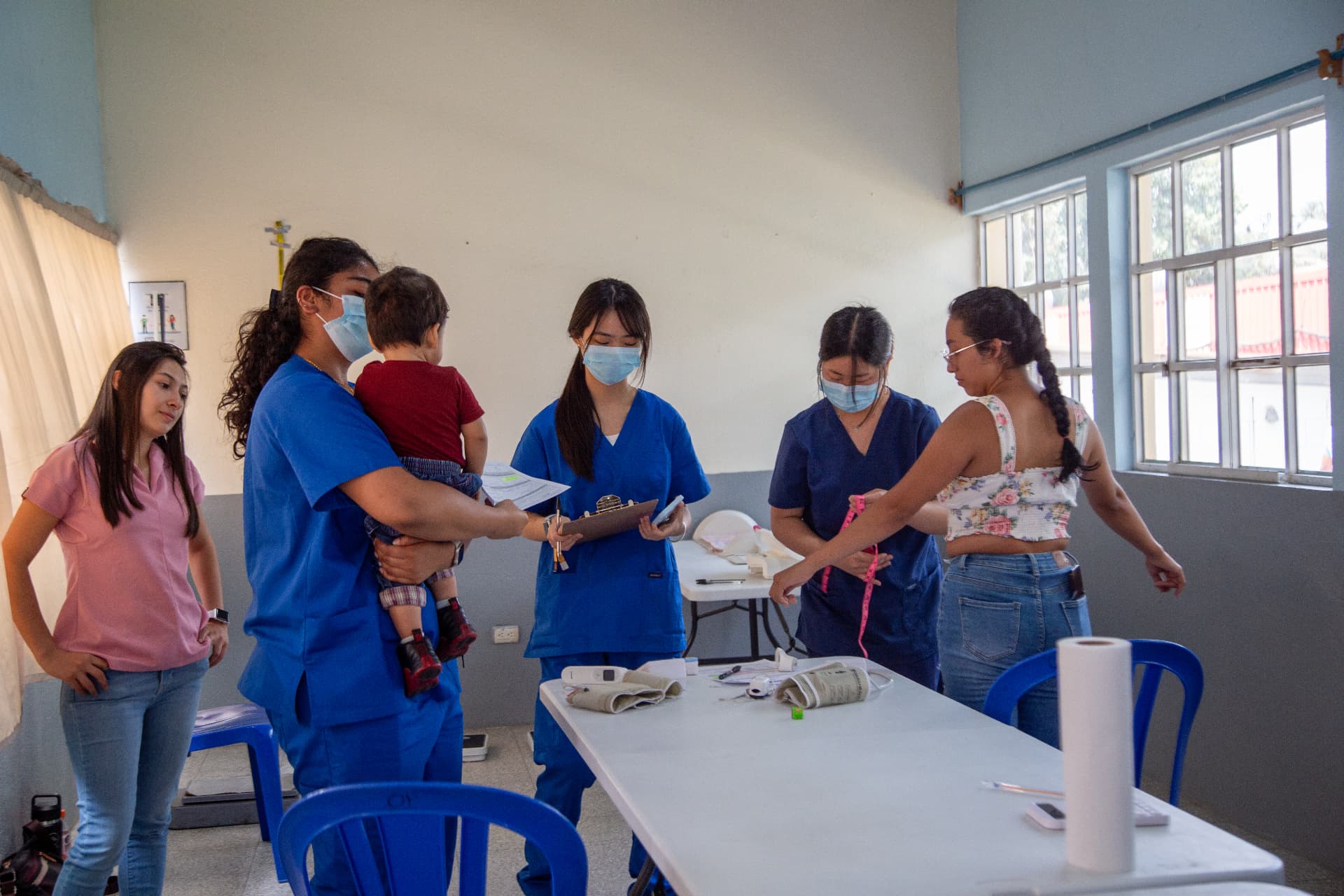 Nutrition station during a MEDLIFE mobile clinic