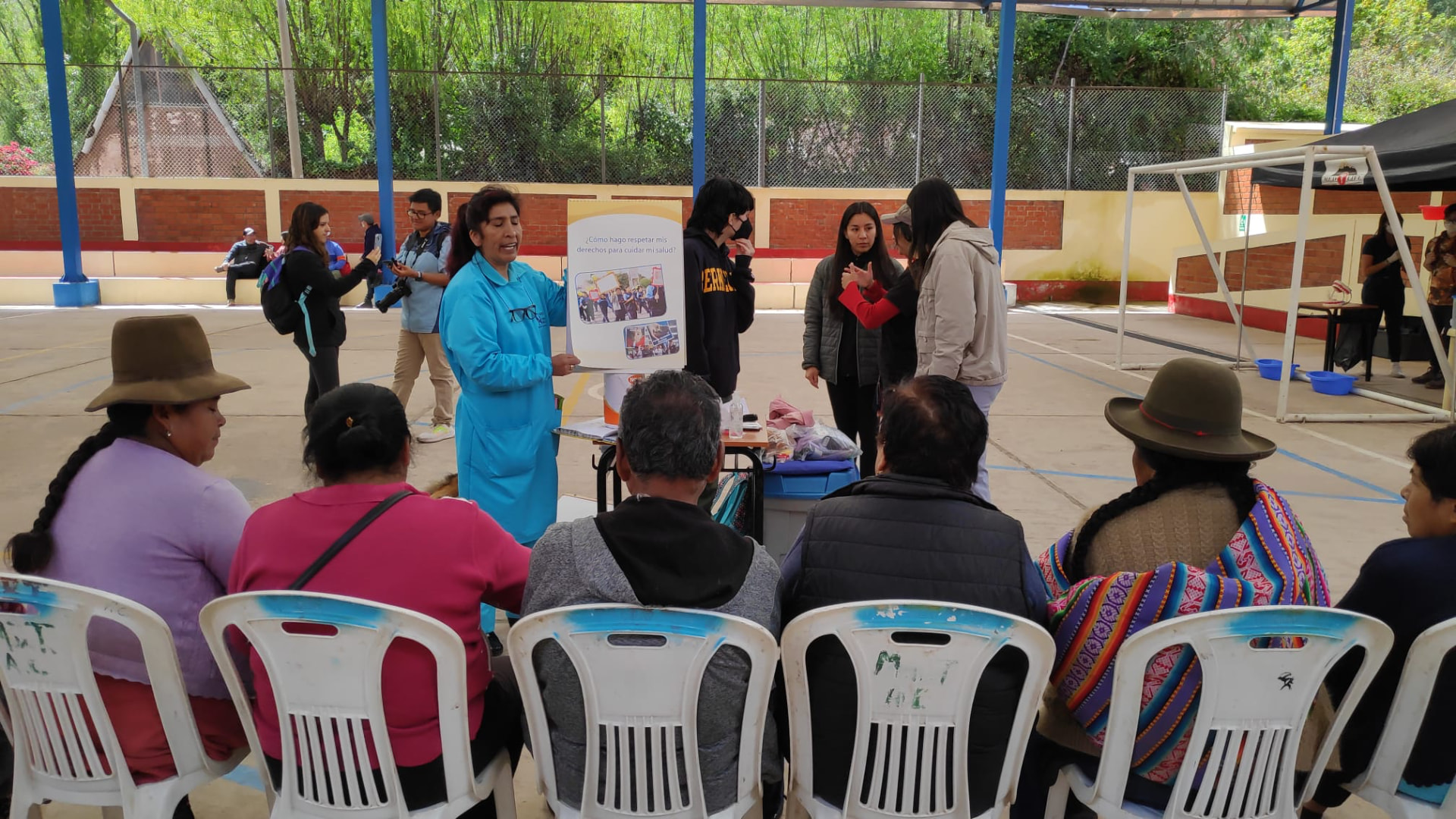 Education station during a MEDLIFE mobile clinic