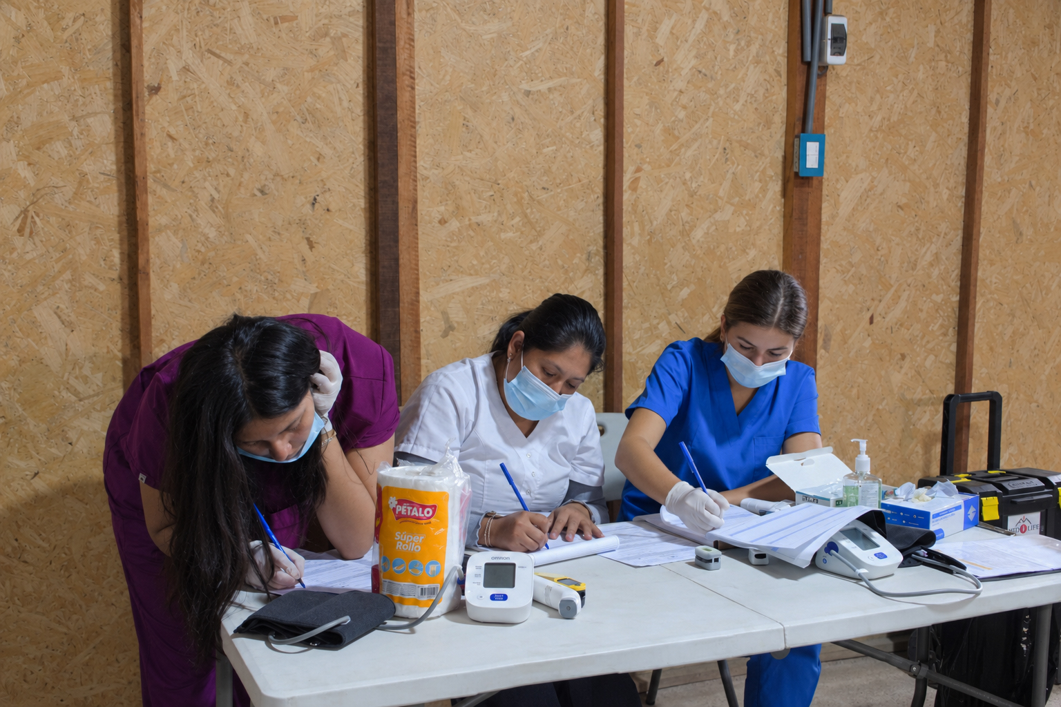 Triage station during a MEDLIFE mobile clinic