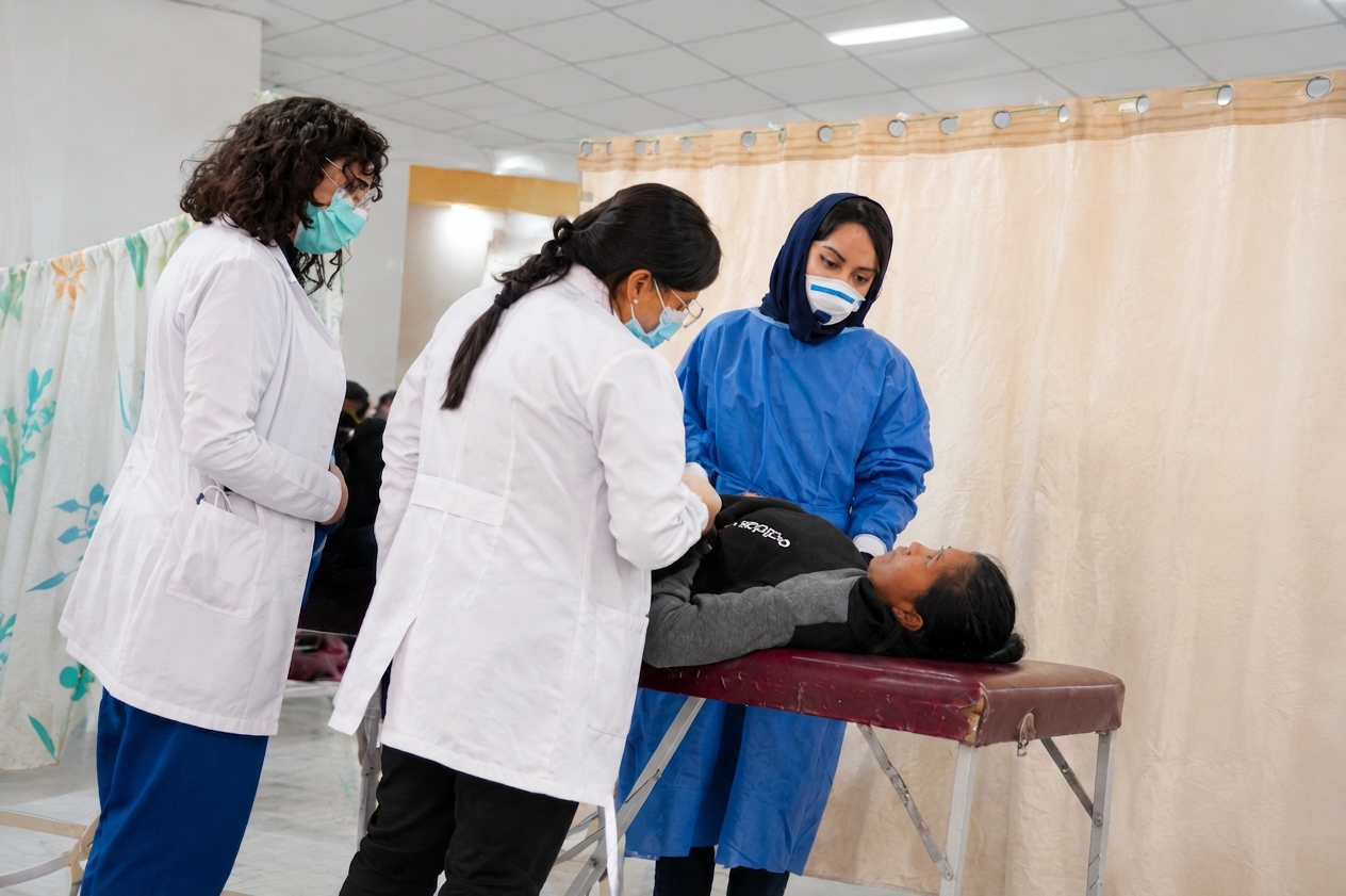 General Medicine station during a MEDLIFE mobile clinic