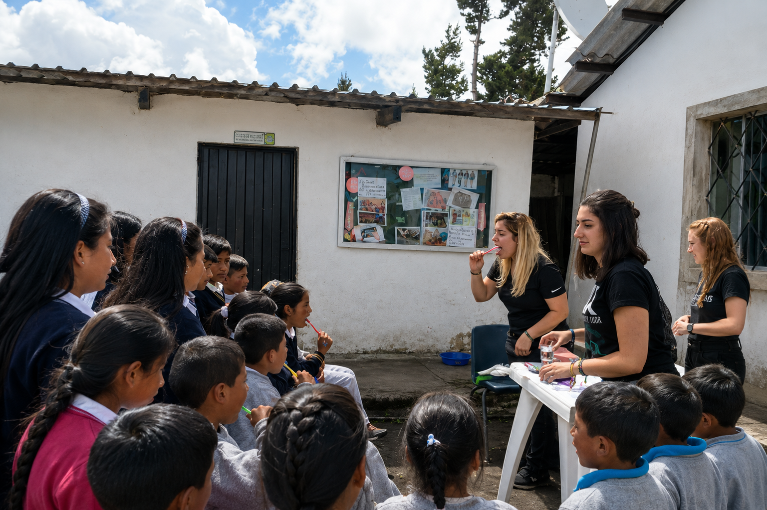 Dental station during a MEDLIFE mobile clinic