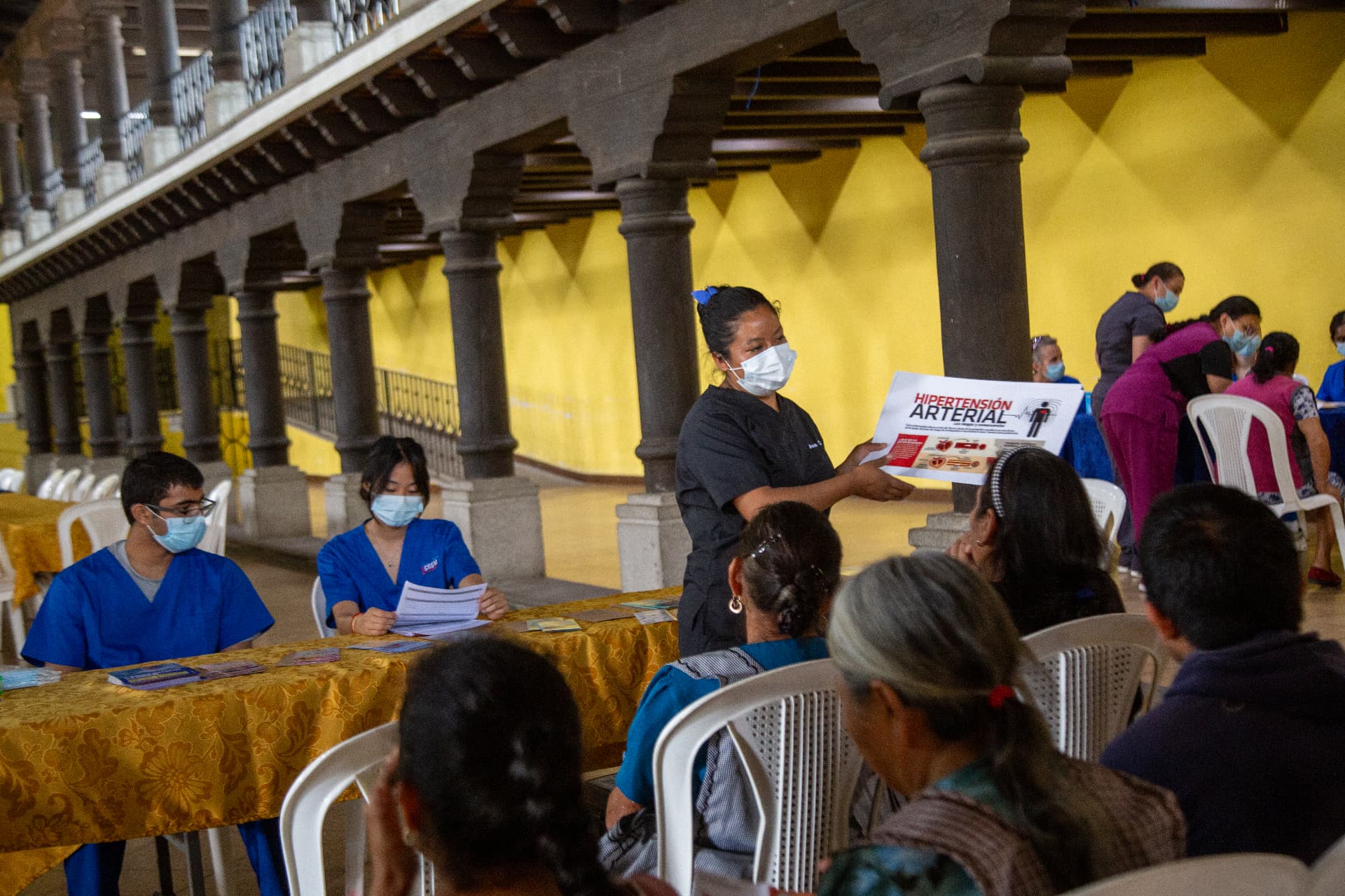 Education station during a MEDLIFE mobile clinic