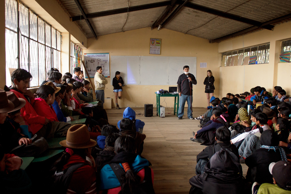 Education station during a MEDLIFE mobile clinic