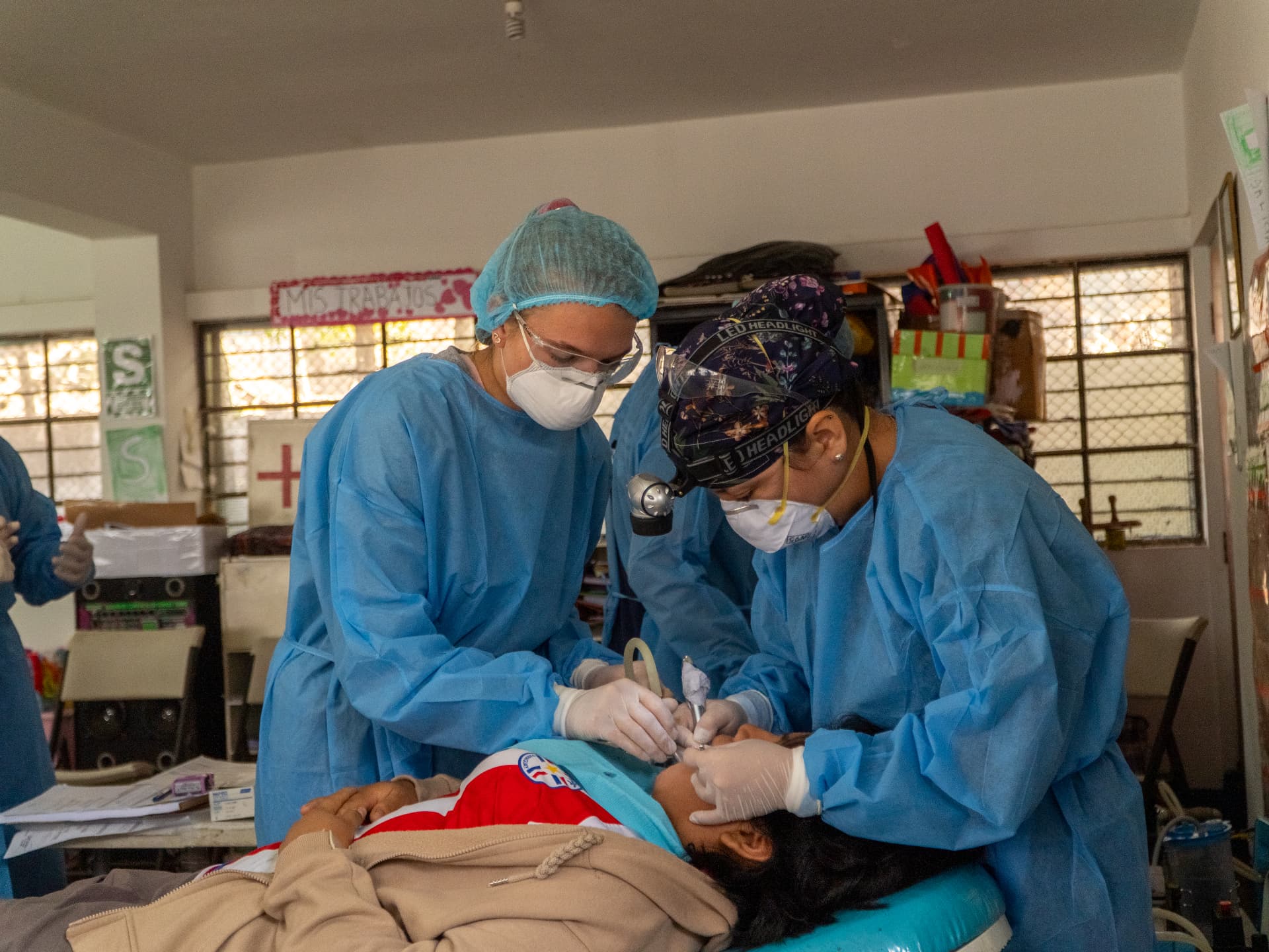 Dental station during a MEDLIFE mobile clinic